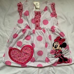 Disney baby 3-6 month Minnie Mouse dress - white and pink